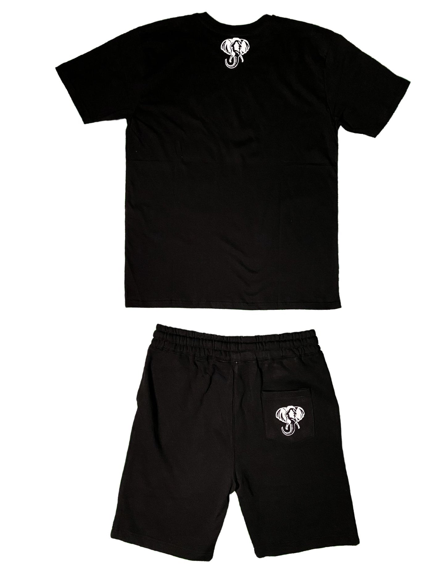 BLACK CLONE T-SHIRT AND SHORT SET