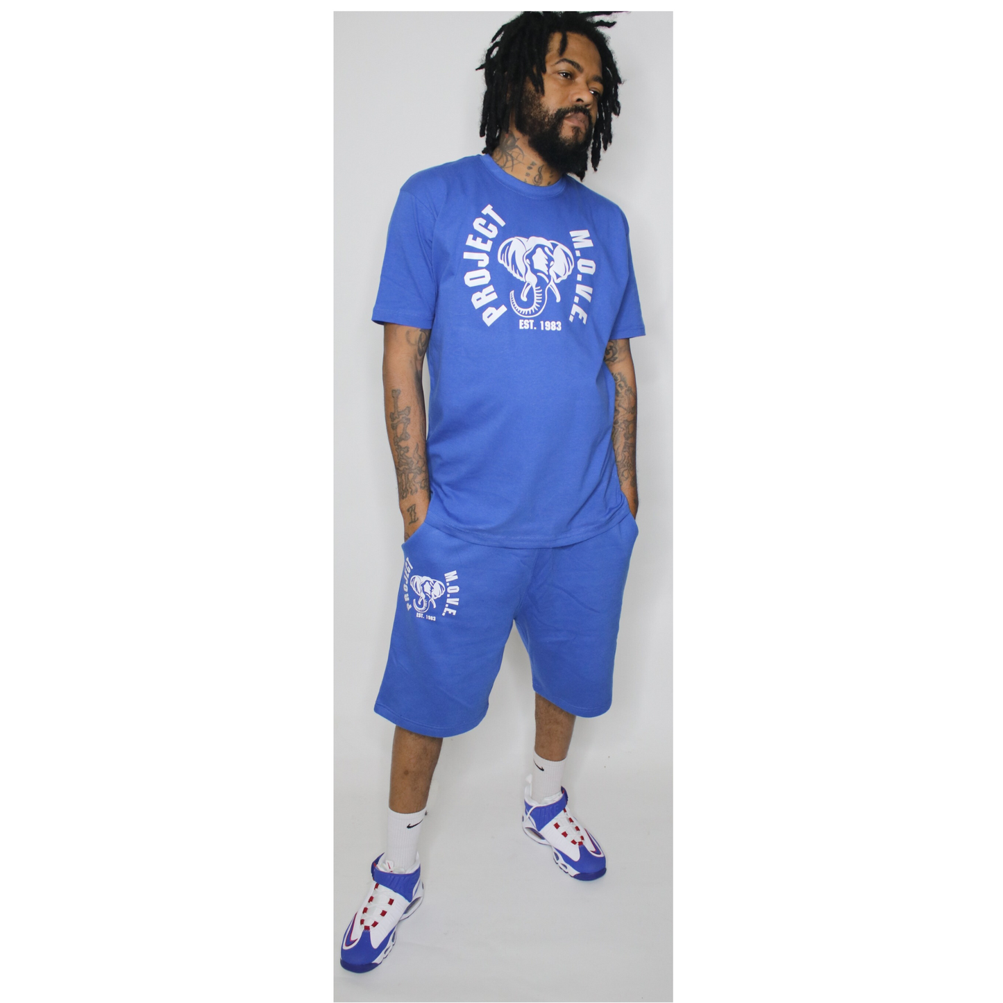 BLUE CLONE T-SHIRT AND SHORT SET