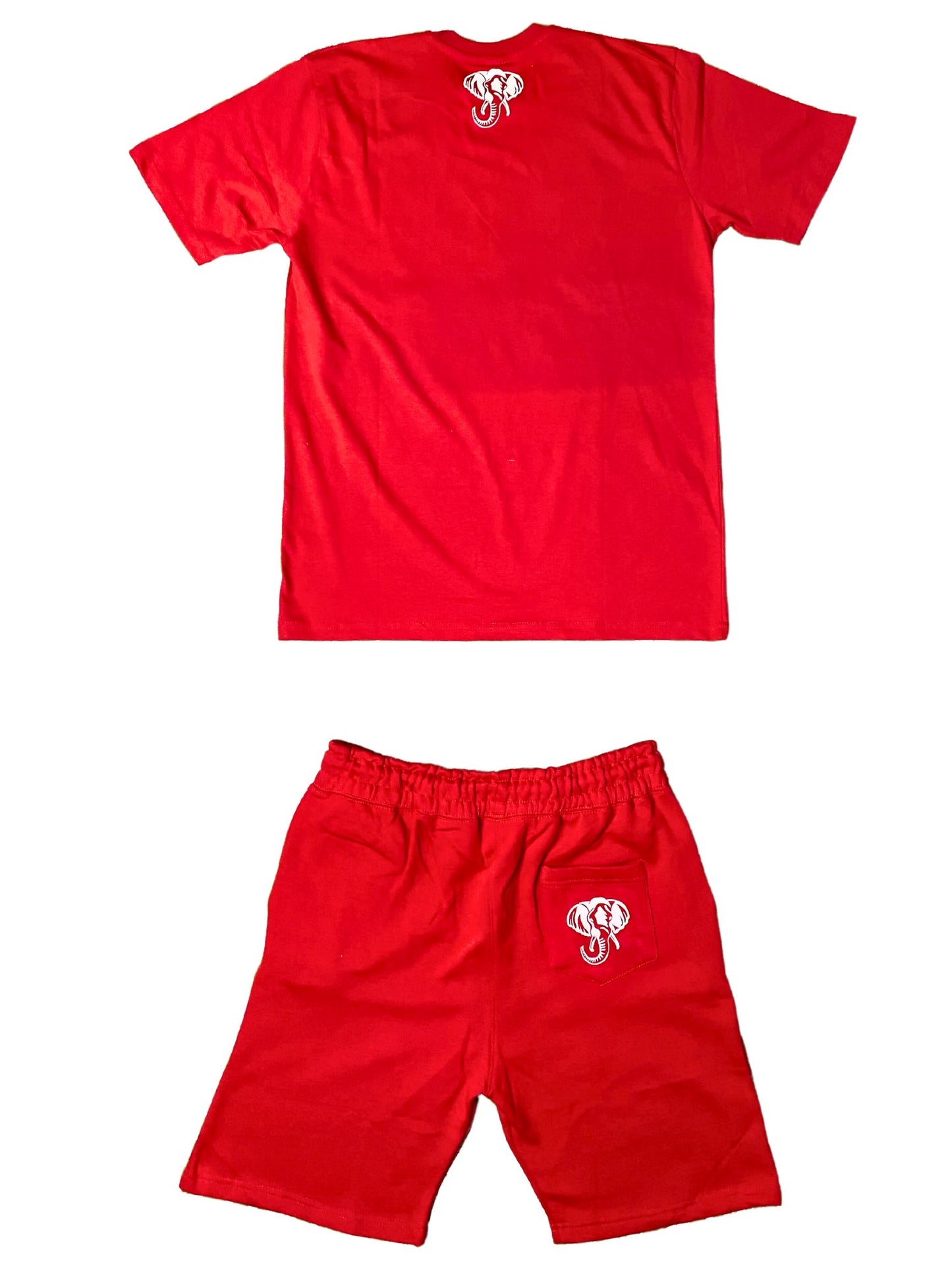 RED CLONE T-SHIRT AND SHORT SET